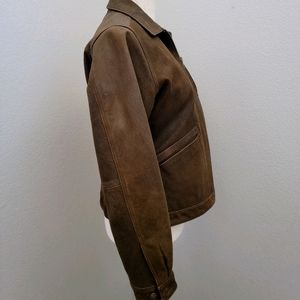 Leather bomber jacket size Small